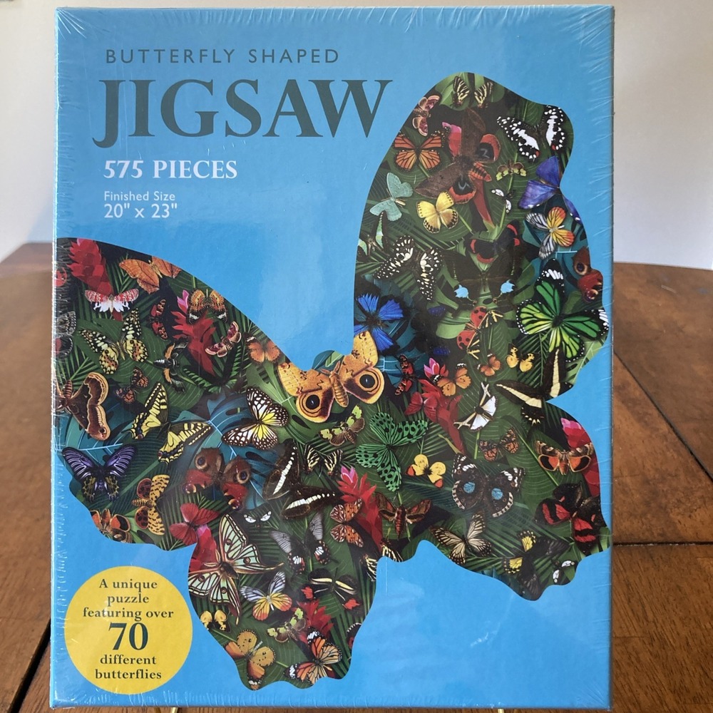 babalu Butterfly Shaped Jigsaw Puzzle 575 PC Finished Size 20"x23" (NEW/SEALED)